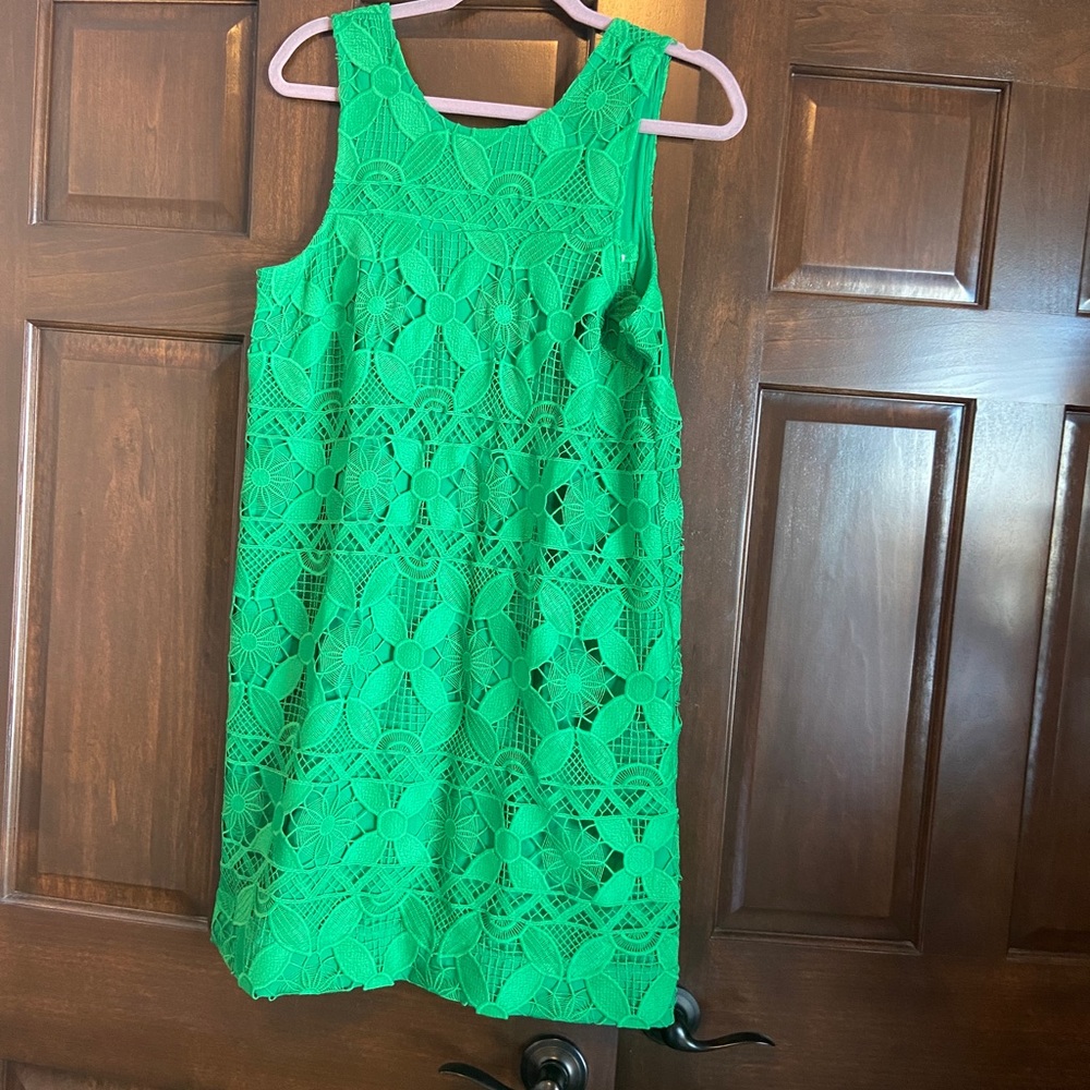 Small Anthropology sleevless green dress with pockets - Picture 3 of 4